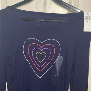 BRAND NEW (with tags) GAP heart long sleeve